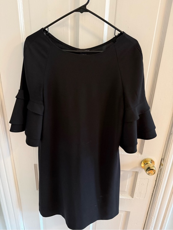 Aqua Dresses & Skirts - Aqua Black Women's Ruffled Sleeve Dress